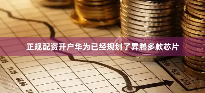正规配资开户华为已经规划了昇腾多款芯片